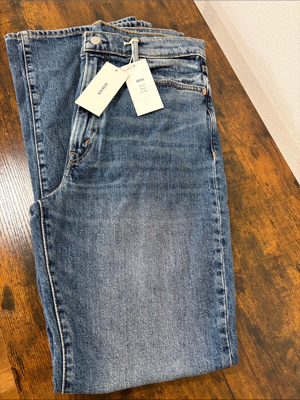 Buck Mason Women's Boot Cut Jeans - Medium Blue Wash